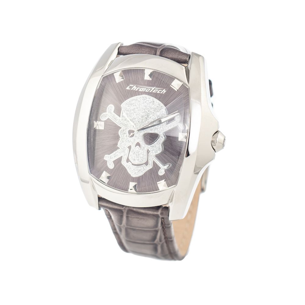 Chronotech Gray Leather Watch - ACCEXO