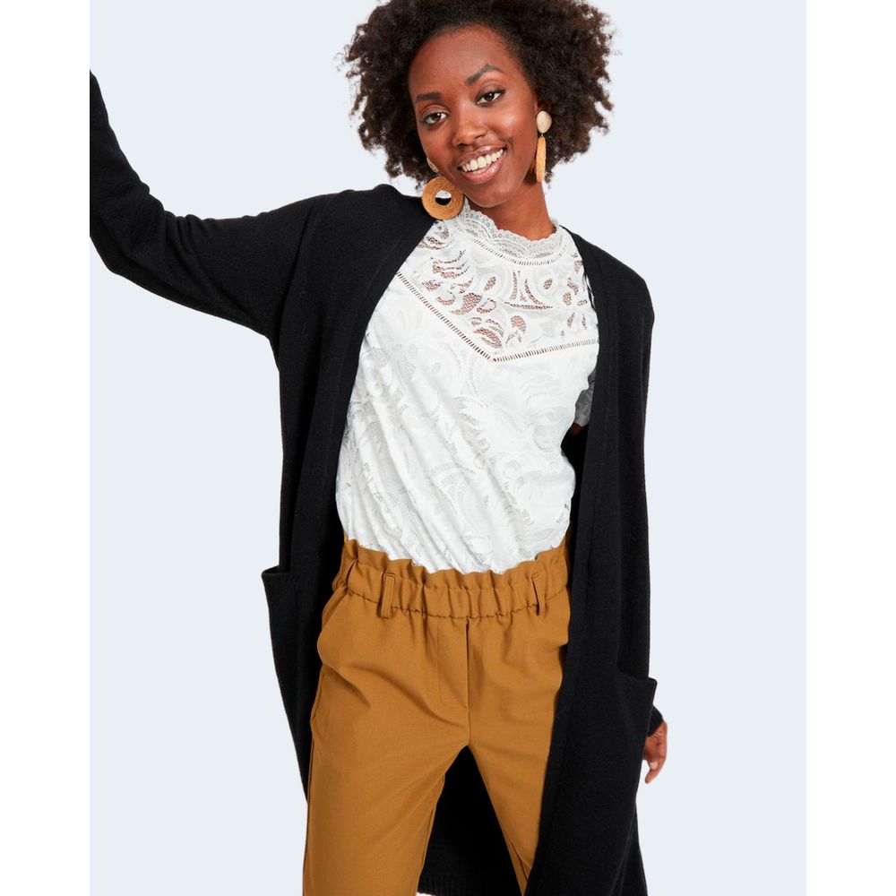 Vila Clothes Black Viscose Cardigan - ACCEXO