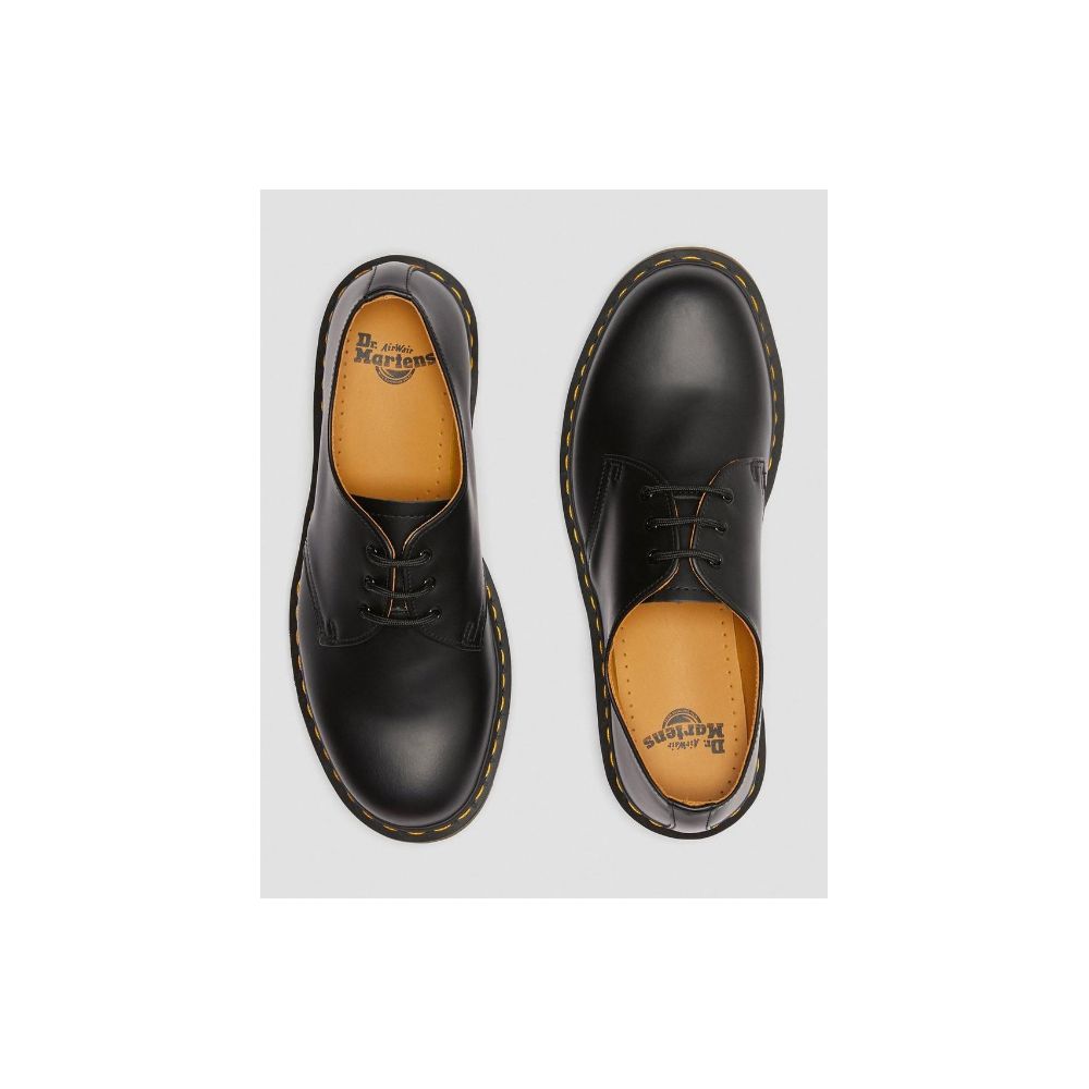 Dr. Martens Black Leather Flat Shoe - ACCEXO