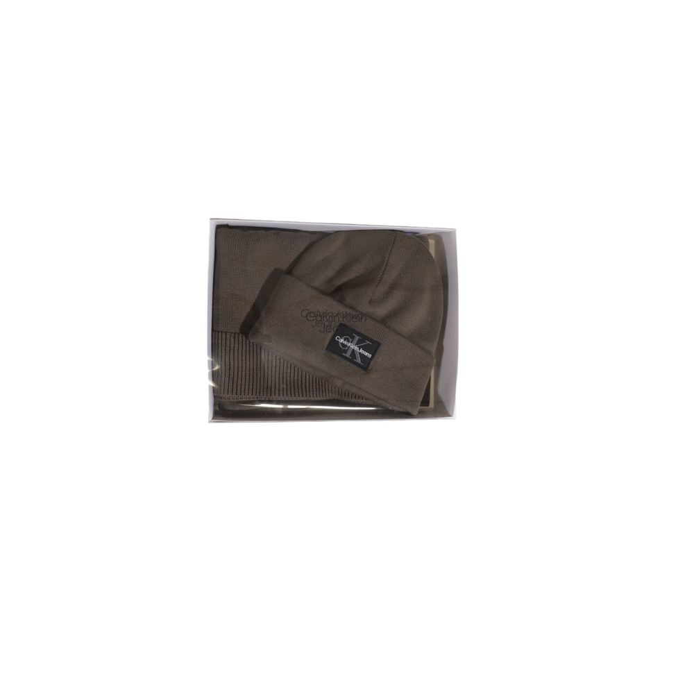Calvin Klein Jeans Brown Cotton Scarf - ACCEXO