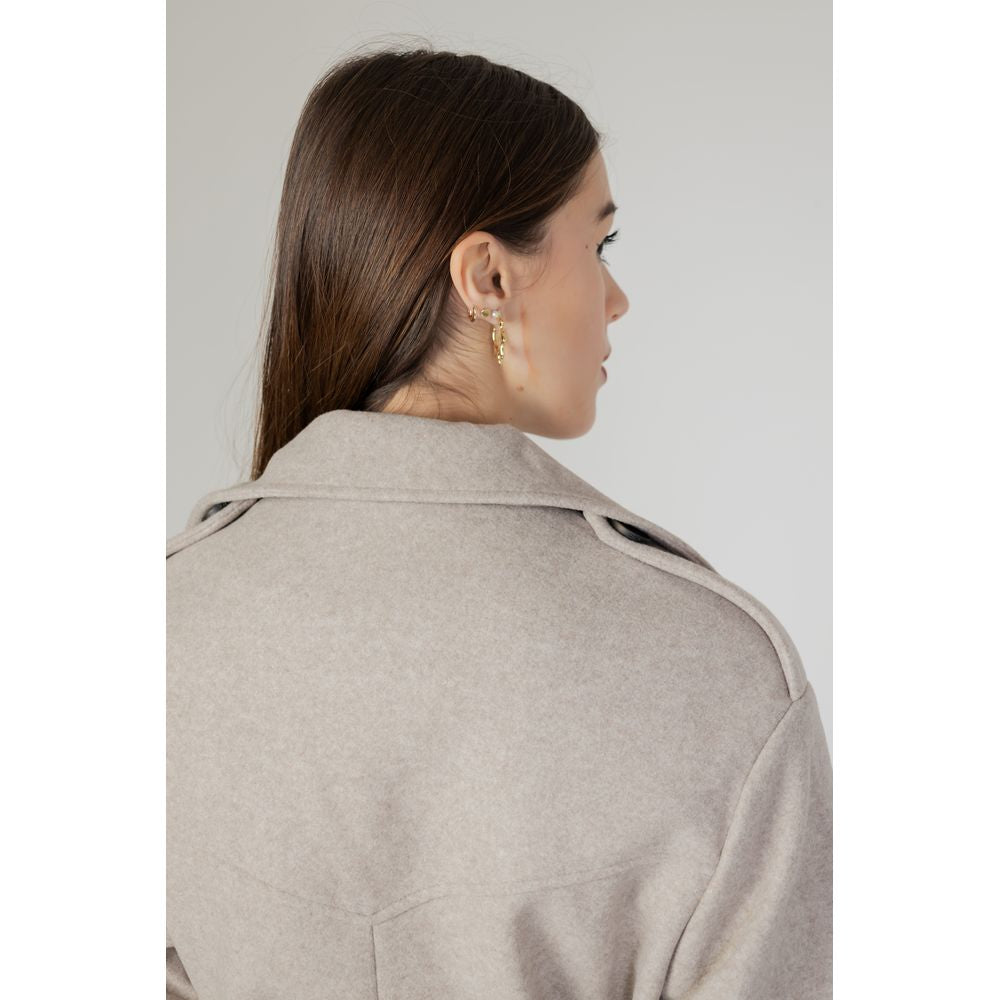 Only Beige Polyester Coat - ACCEXO