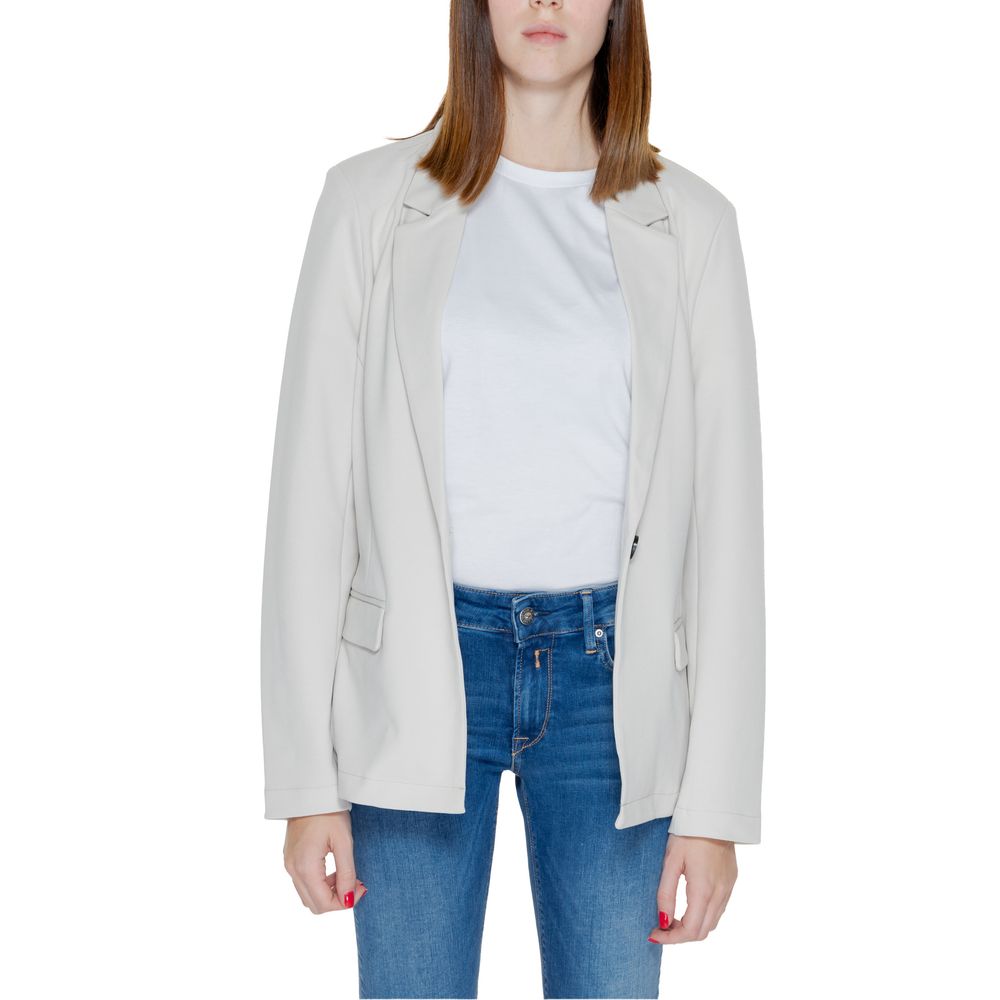 Only Beige Polyester Blazer - ACCEXO