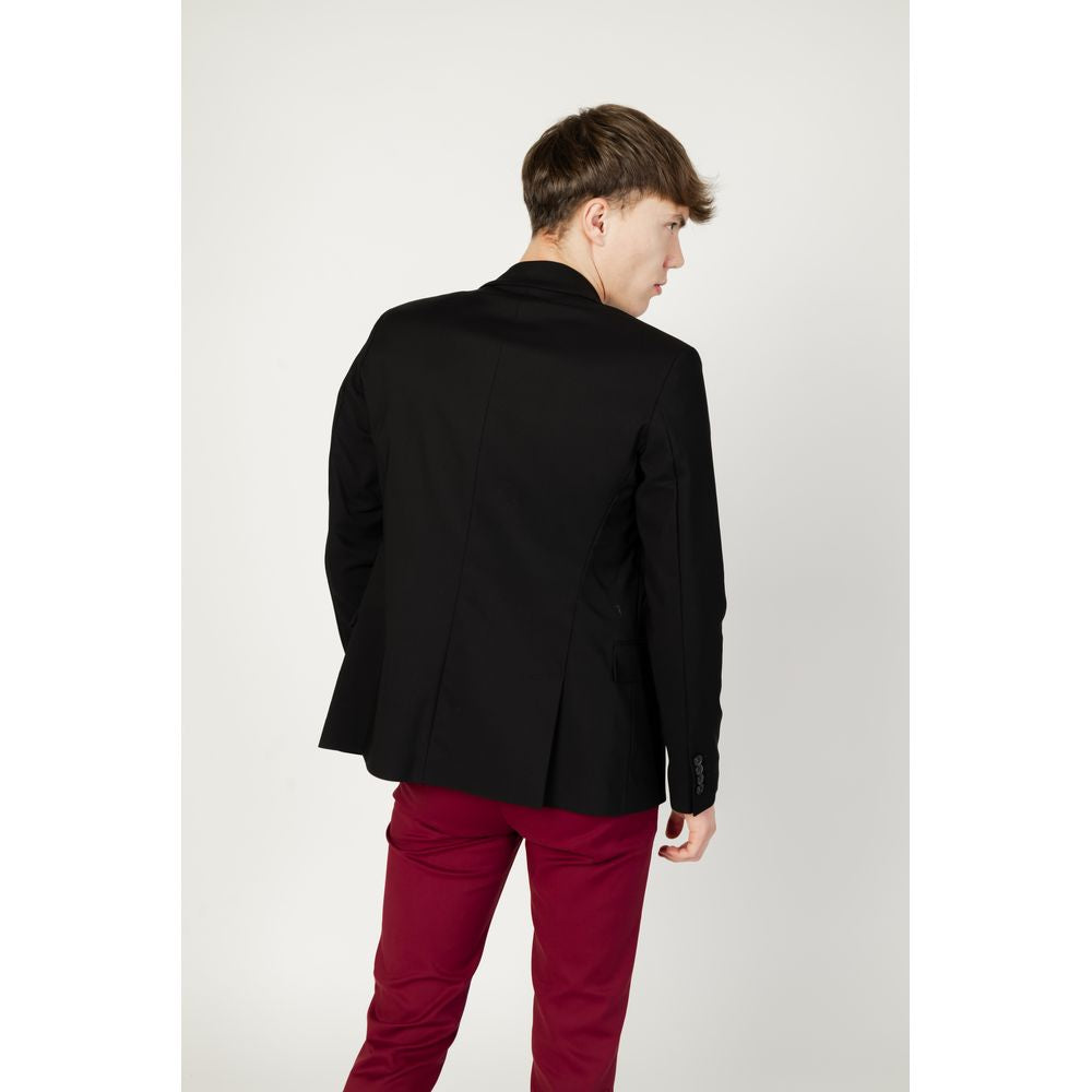 Gianni Lupo Black Cotton Blazer - ACCEXO