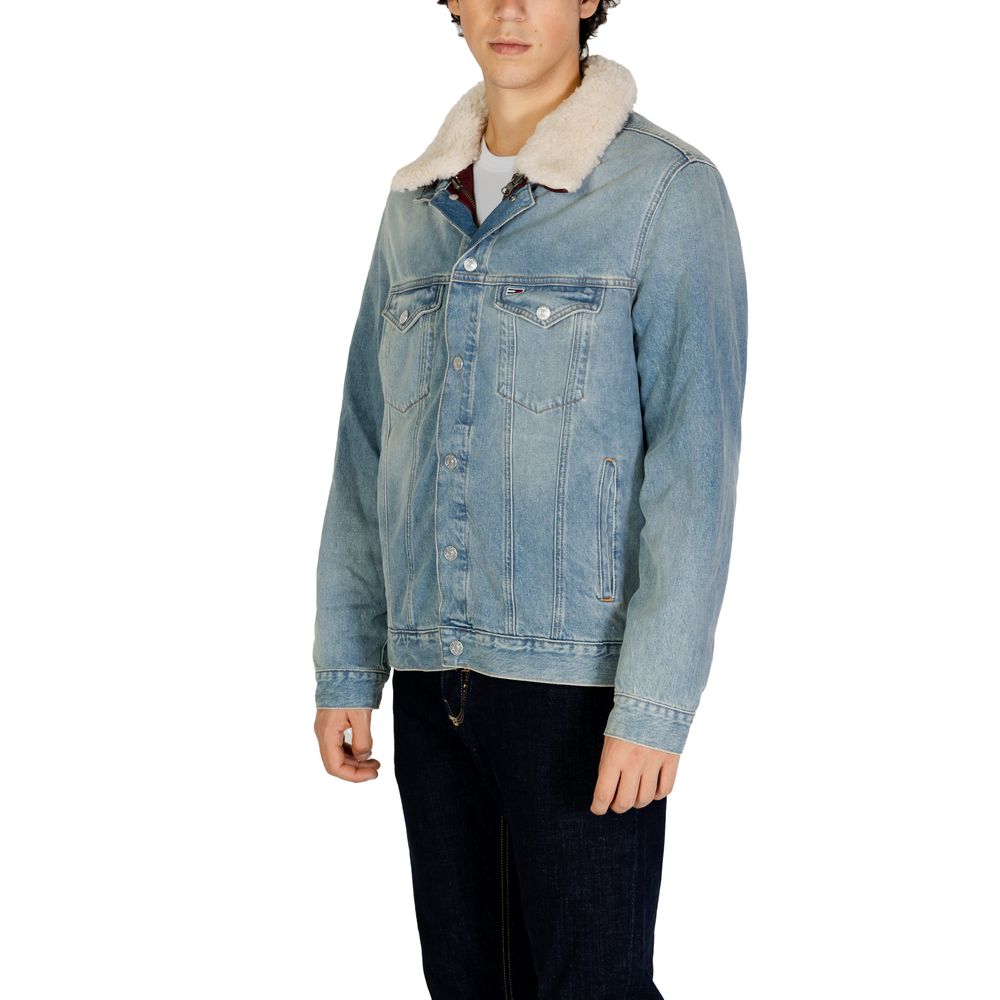 Tommy Hilfiger Jeans Light Blue Cotton Jacket - ACCEXO
