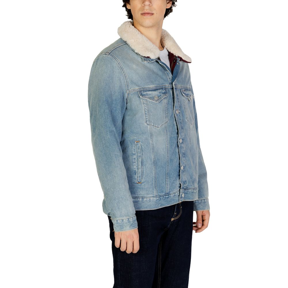 Tommy Hilfiger Jeans Light Blue Cotton Jacket - ACCEXO