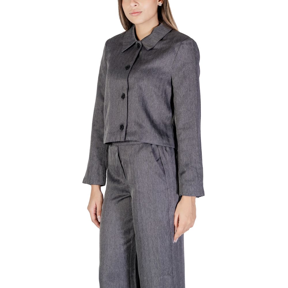 Jacqueline De Yong Gray Polyester Blazer - ACCEXO