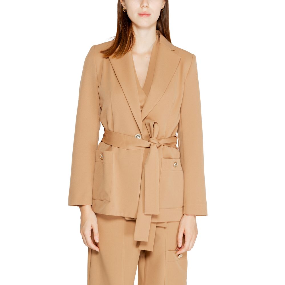 Rinascimento Beige Polyester Blazer - ACCEXO