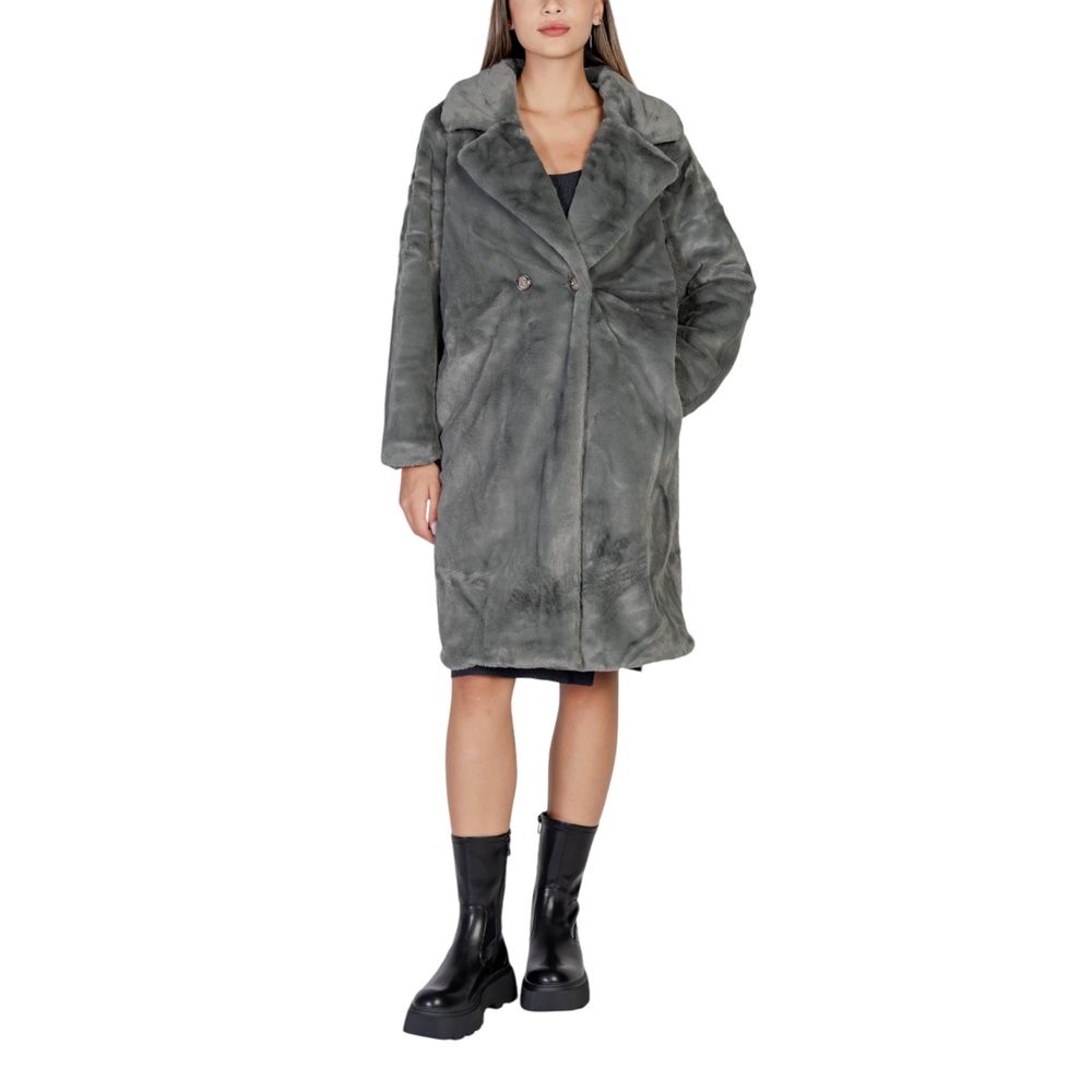 ICHI Black Polyester Jackets & Coat - ACCEXO