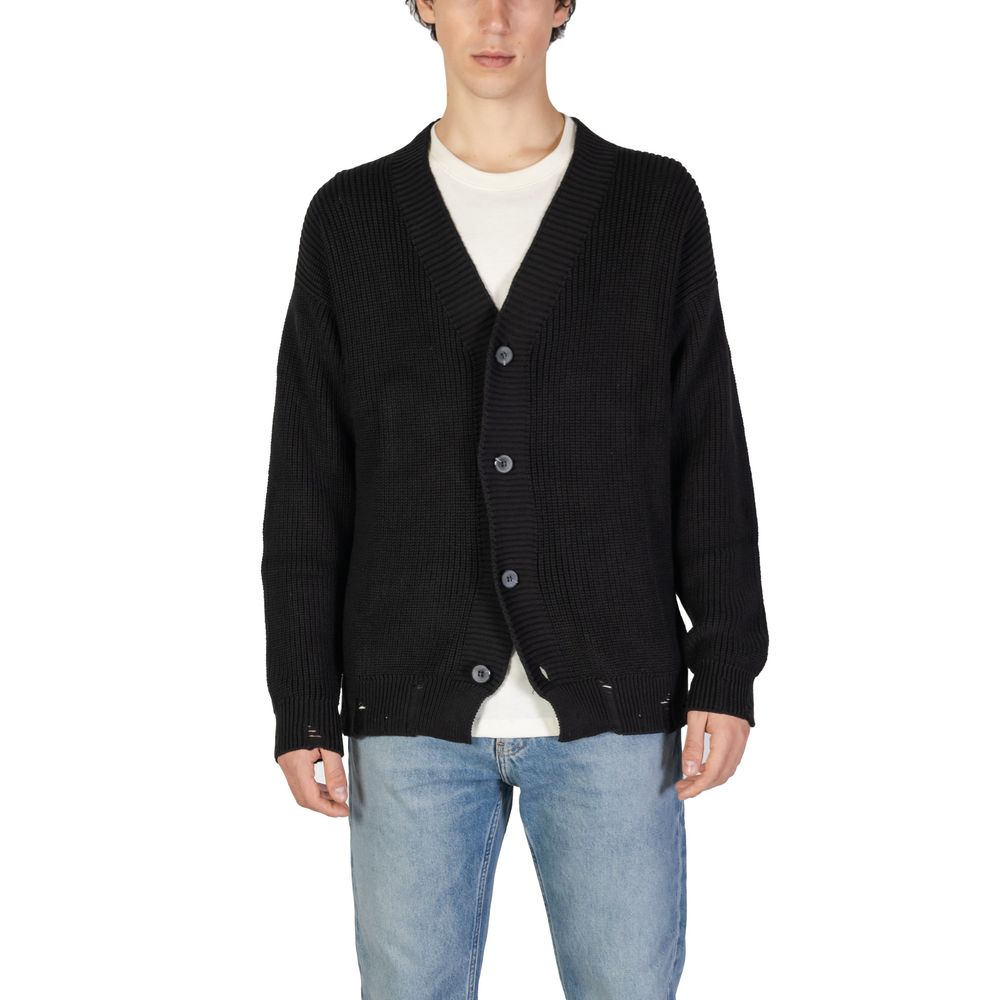 Underclub Black Cotton Cardigan - ACCEXO