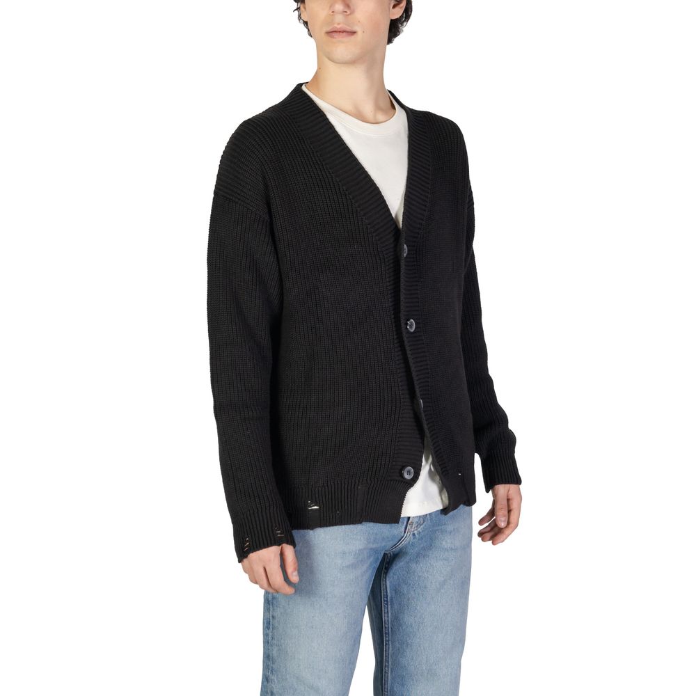 Underclub Black Cotton Cardigan - ACCEXO