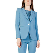 Rinascimento Turquoise Polyester Blazer - ACCEXO