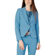 Rinascimento Turquoise Polyester Blazer - ACCEXO