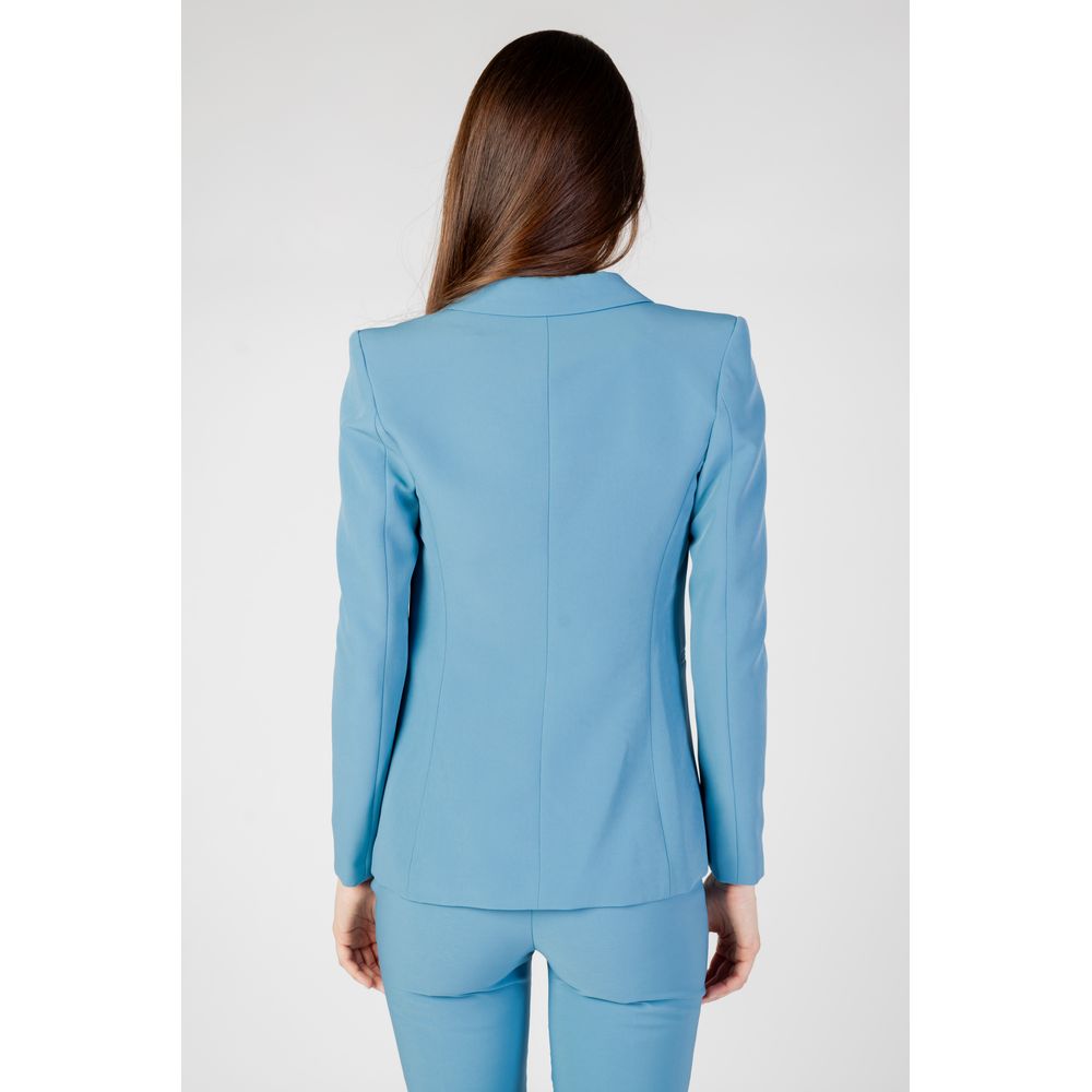 Rinascimento Turquoise Polyester Blazer - ACCEXO