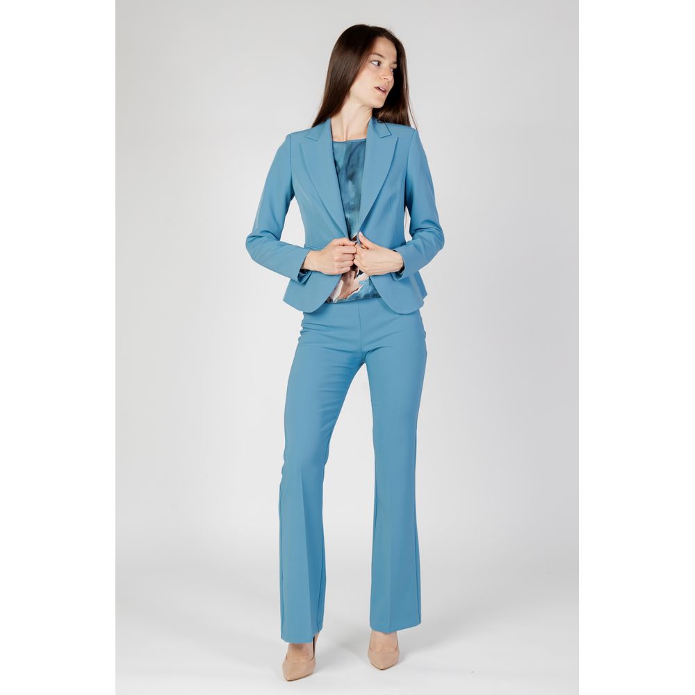 Rinascimento Turquoise Polyester Blazer - ACCEXO