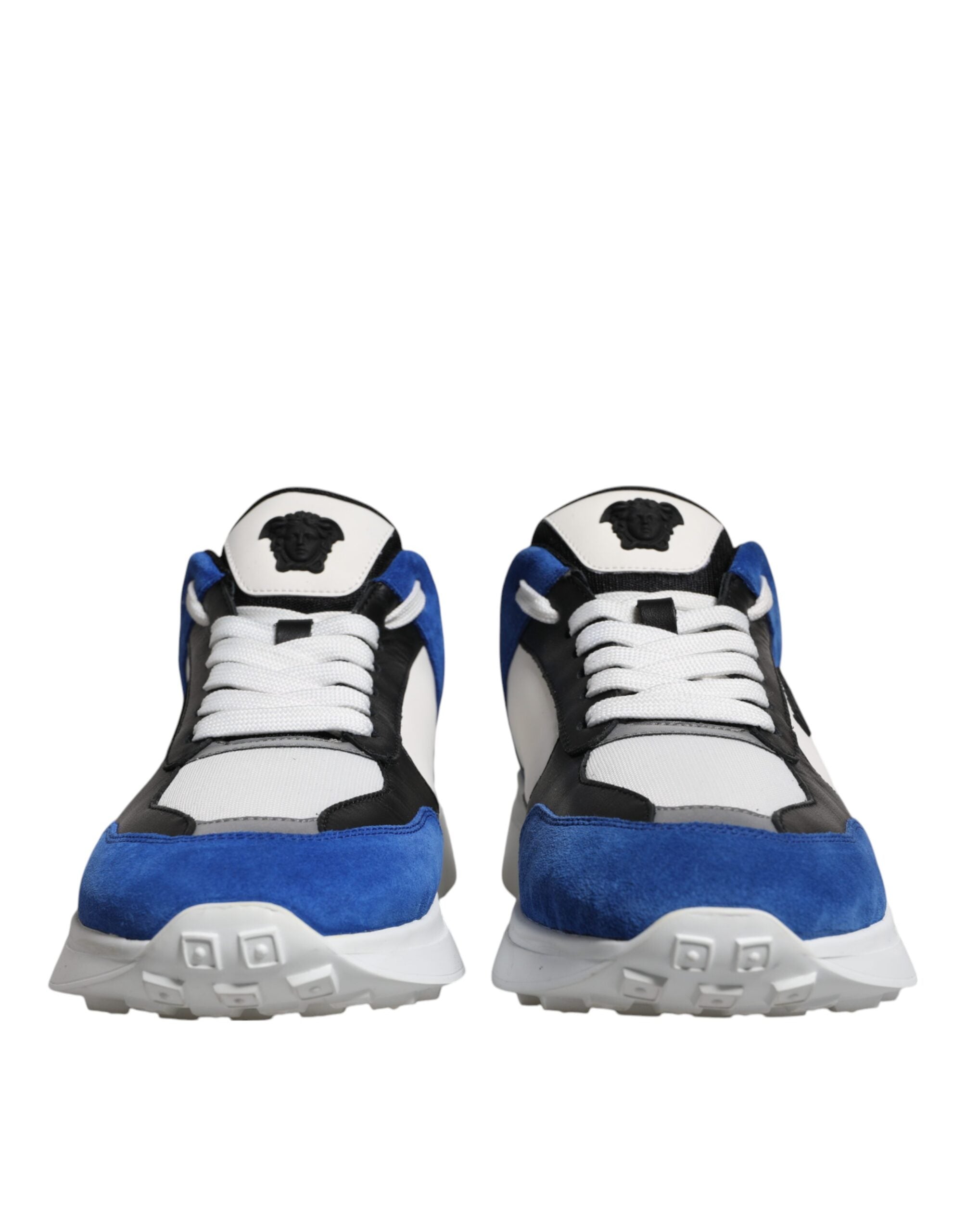 Versace Multicolor Canvas Quad Fabric Medusa Low Top Sneakers Shoes - ACCEXO