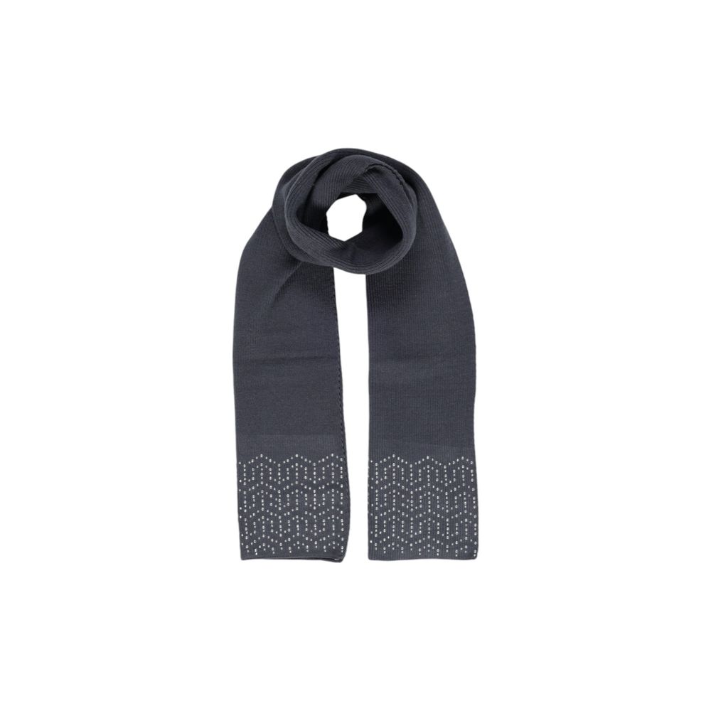 Pieces Gray Polyester Scarf - ACCEXO