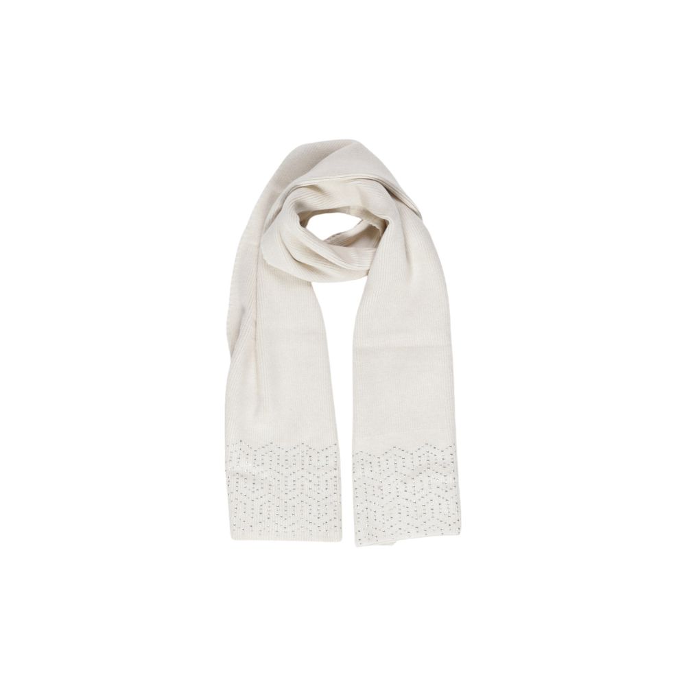 Pieces Beige Polyester Scarf - ACCEXO