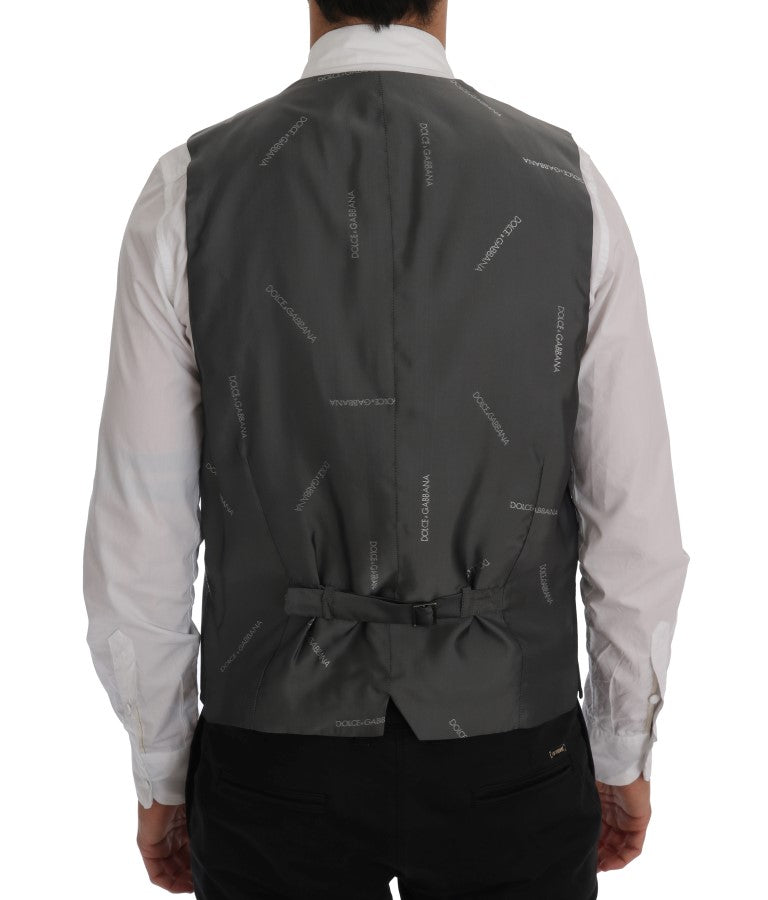 Dolce & Gabbana Elegant Gray Waistcoat Vest - ACCEXO