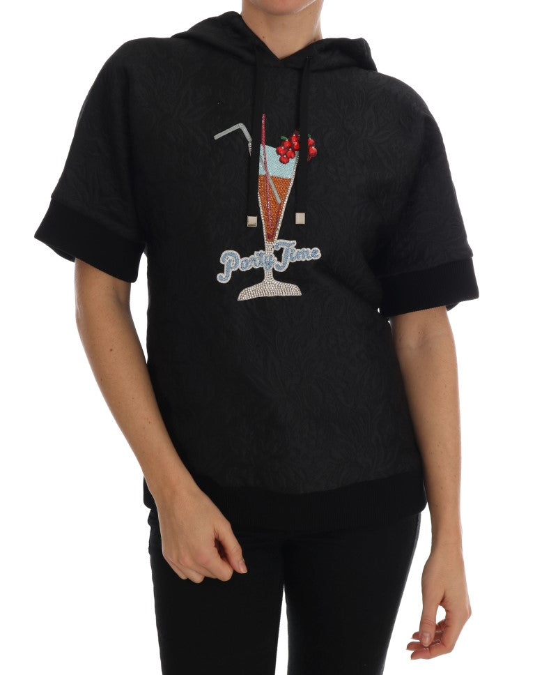 Dolce & Gabbana Enchanted Brocade Crystal Hooded Sweater - ACCEXO