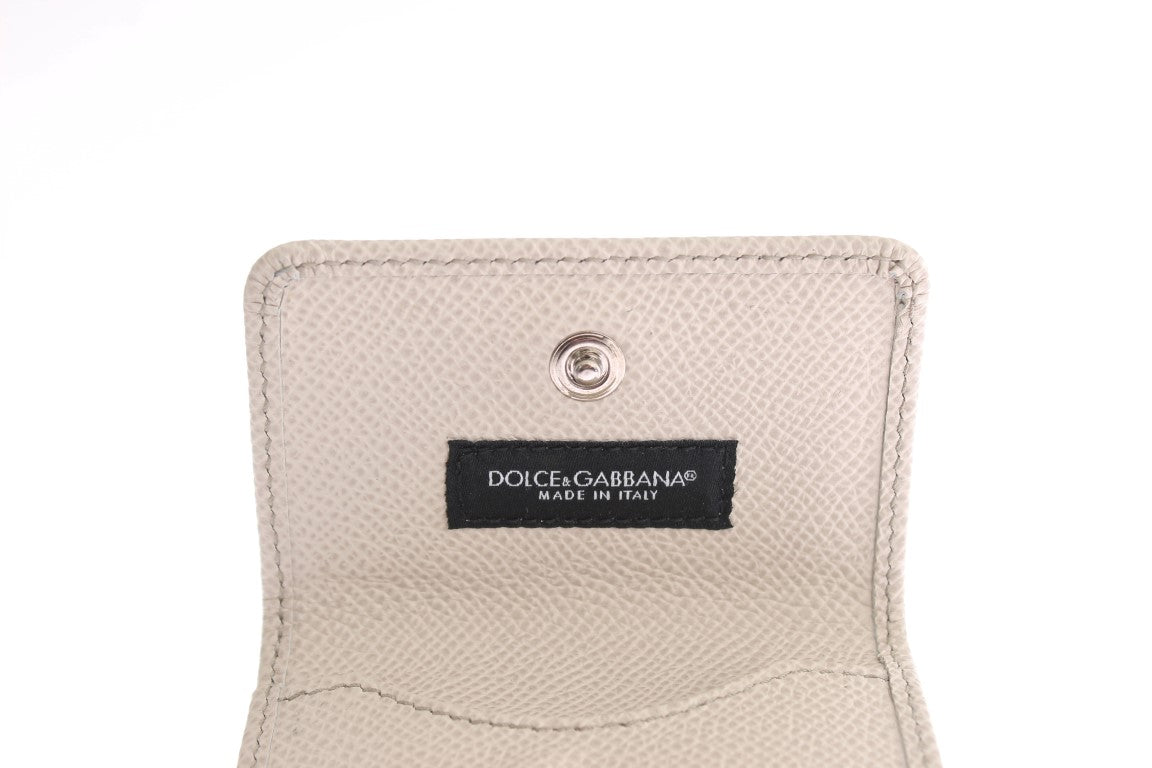 Dolce & Gabbana White Dauphine Leather Case Wallet - ACCEXO