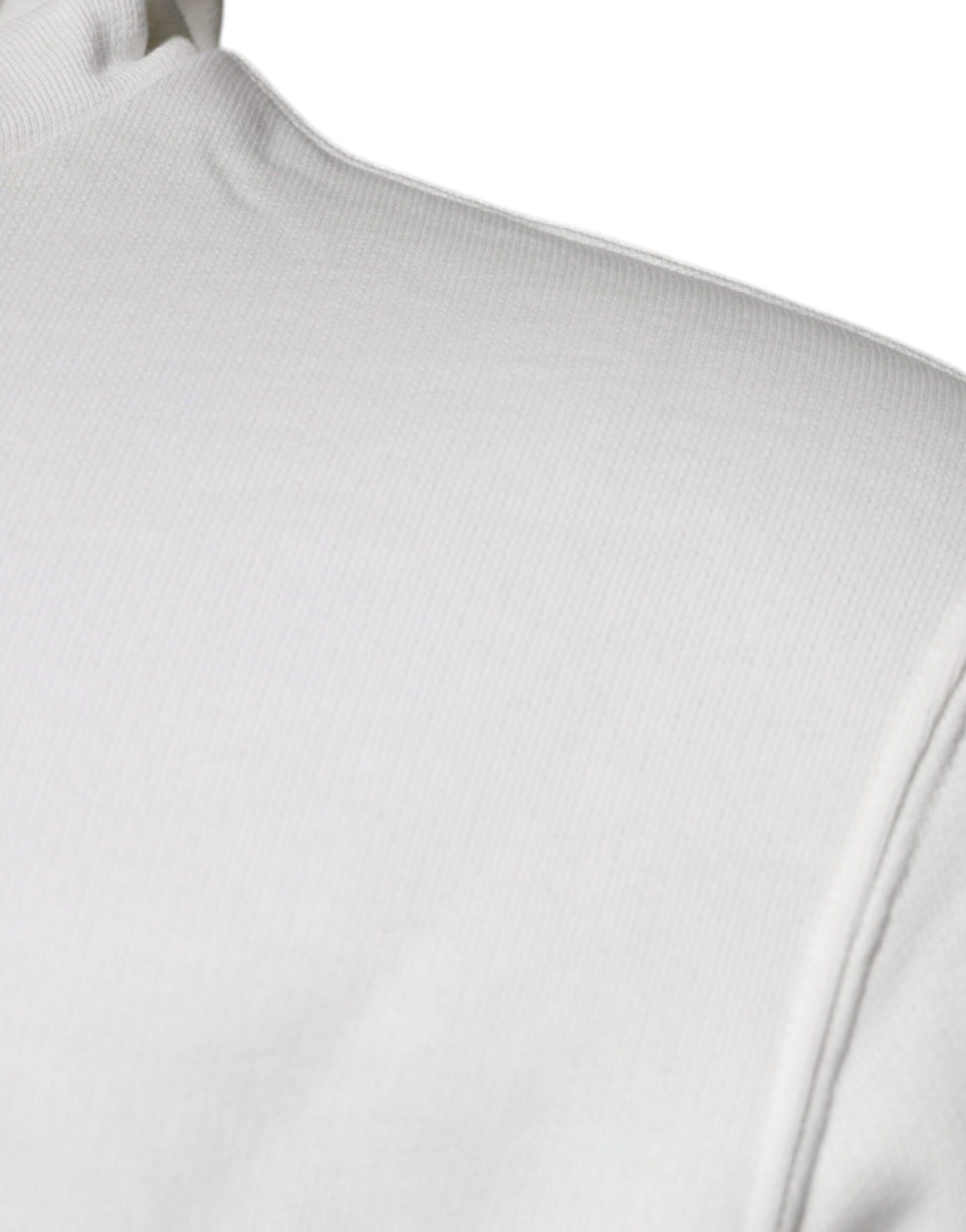 Dolce & Gabbana White Caesar Cotton Hooded Pullover Sweater - ACCEXO