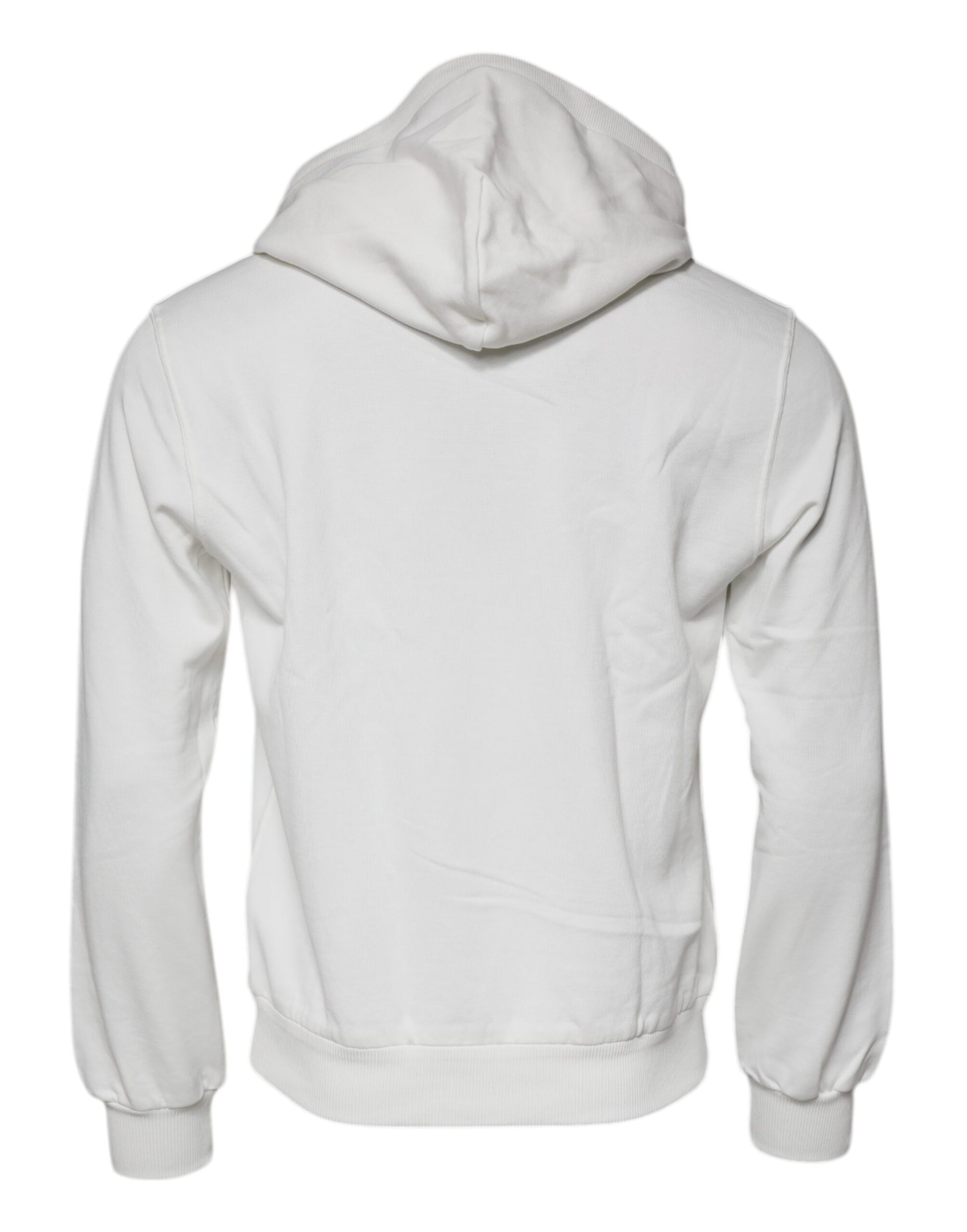 Dolce & Gabbana White Caesar Cotton Hooded Pullover Sweater - ACCEXO