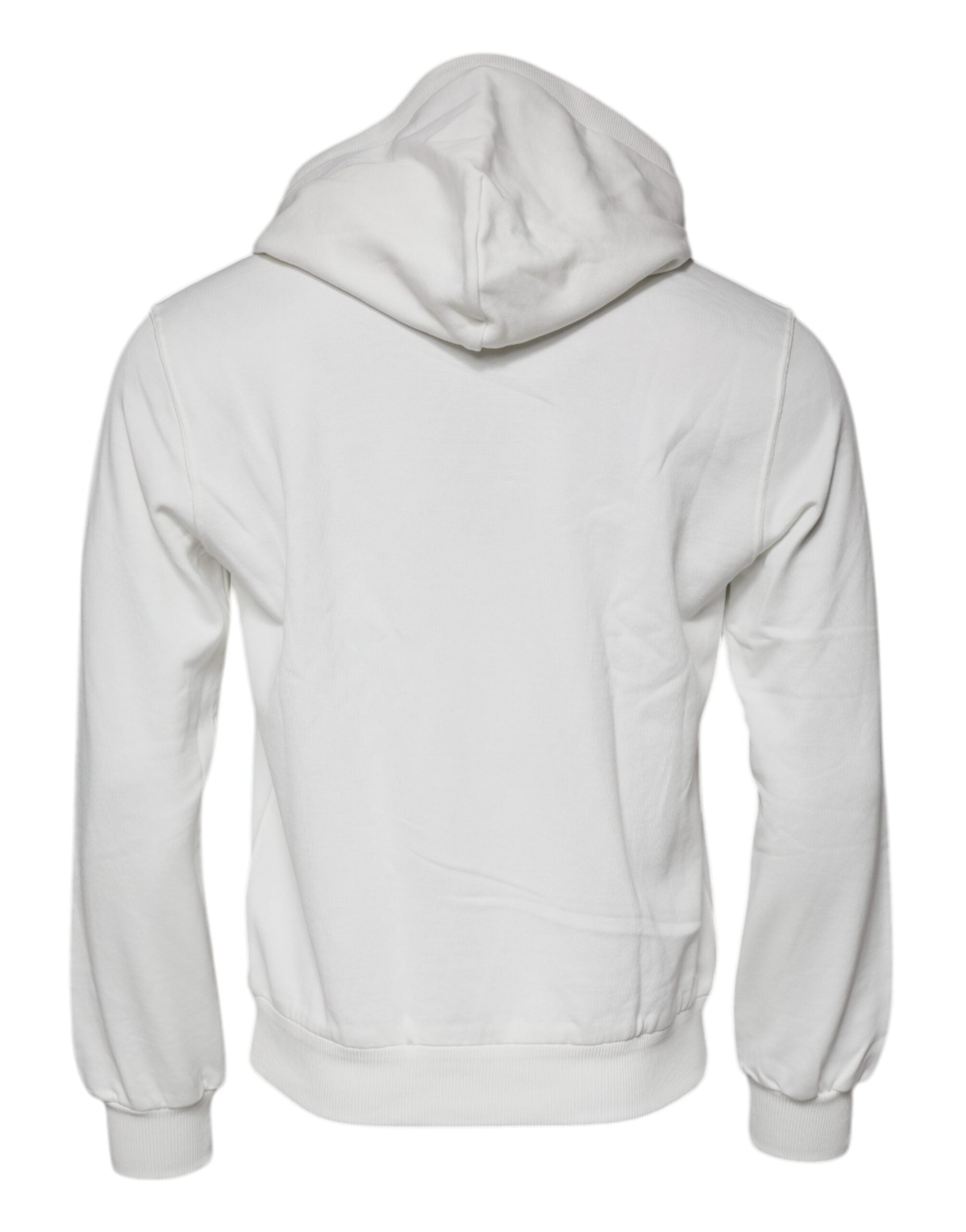 Dolce & Gabbana White Caesar Cotton Hooded Pullover Sweater - ACCEXO