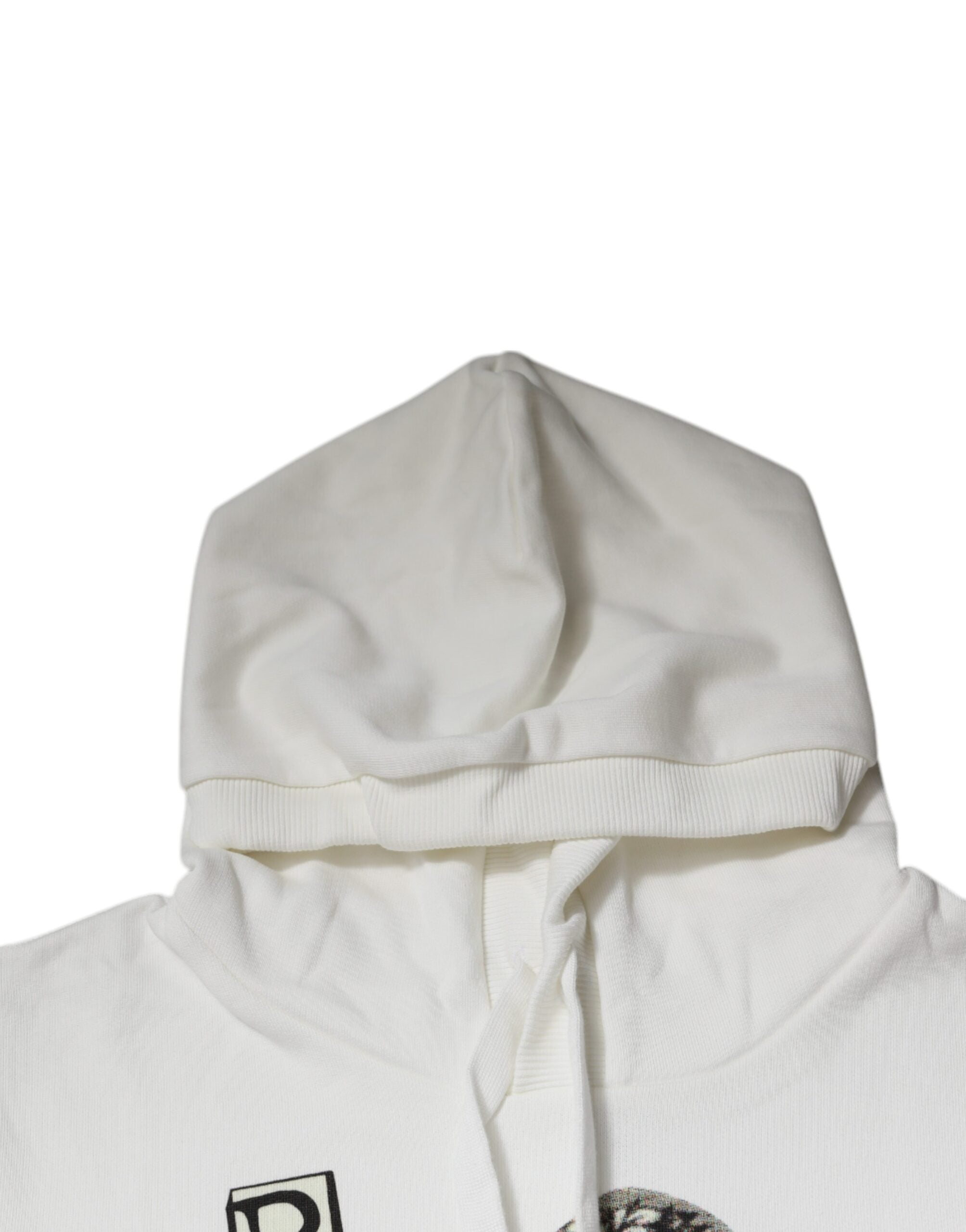 Dolce & Gabbana White Caesar Cotton Hooded Pullover Sweater - ACCEXO