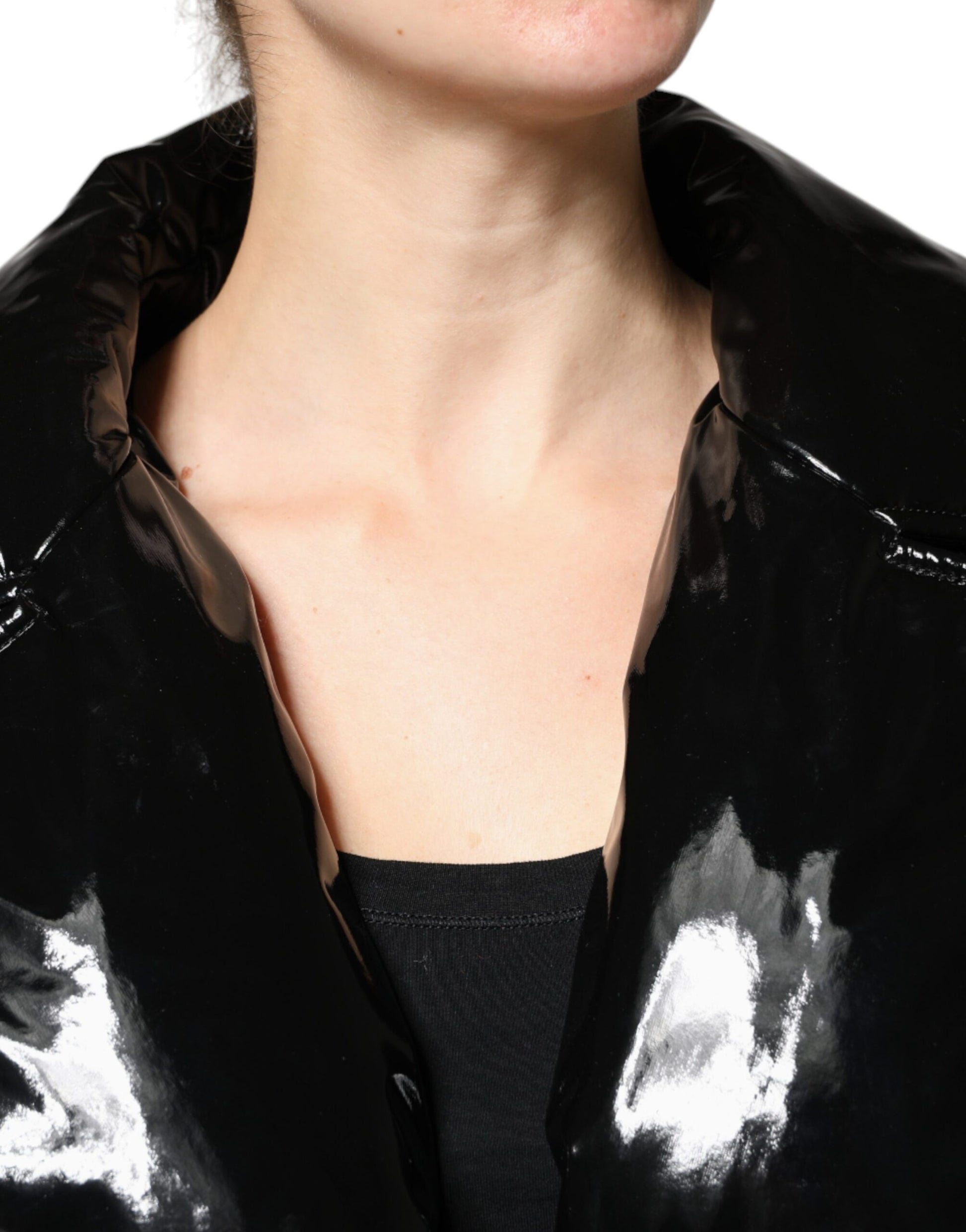 Dolce & Gabbana Black Polyester Button Down Blouson Jacket - ACCEXO