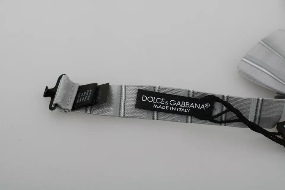 Dolce & Gabbana Light Gray Lining Adjustable Neck Butterfly Bow Tie - ACCEXO