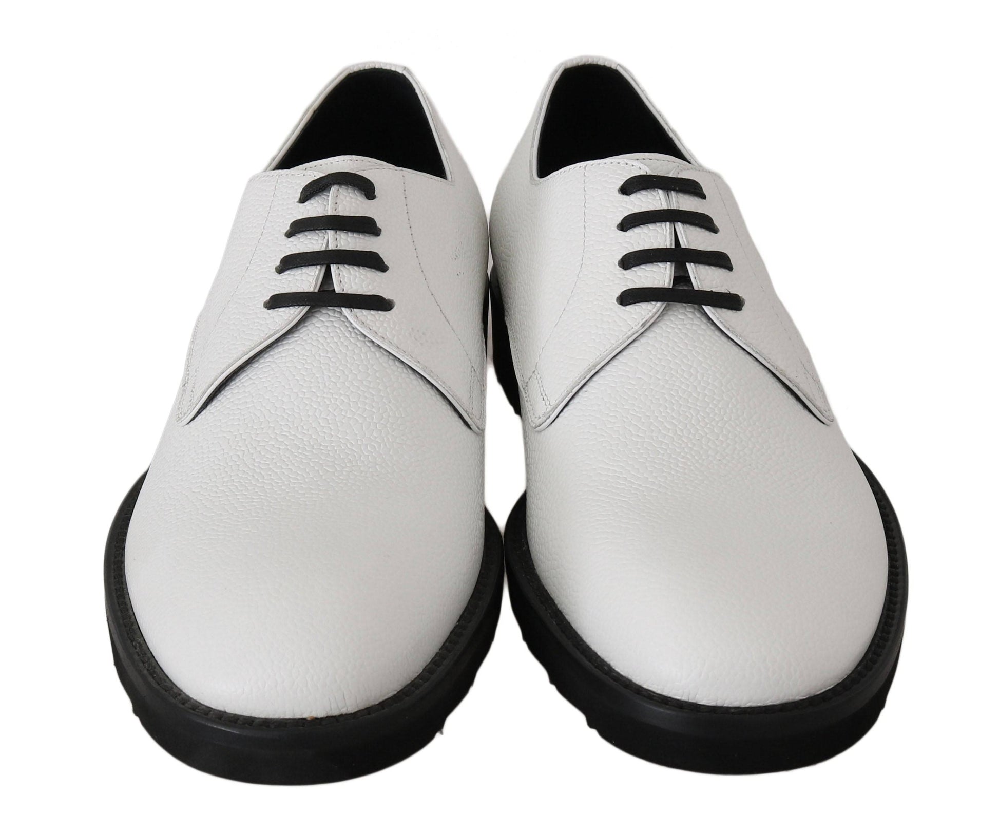 Dolce & Gabbana Elegant White Formal Leather Shoes - ACCEXO