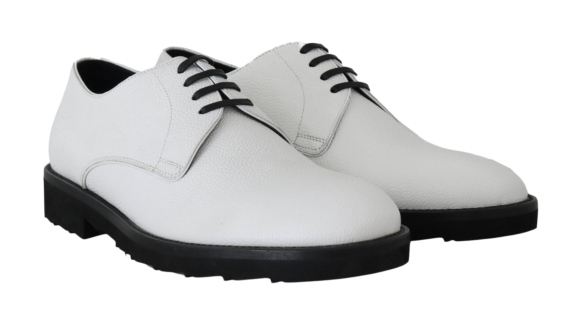 Dolce & Gabbana Elegant White Formal Leather Shoes - ACCEXO