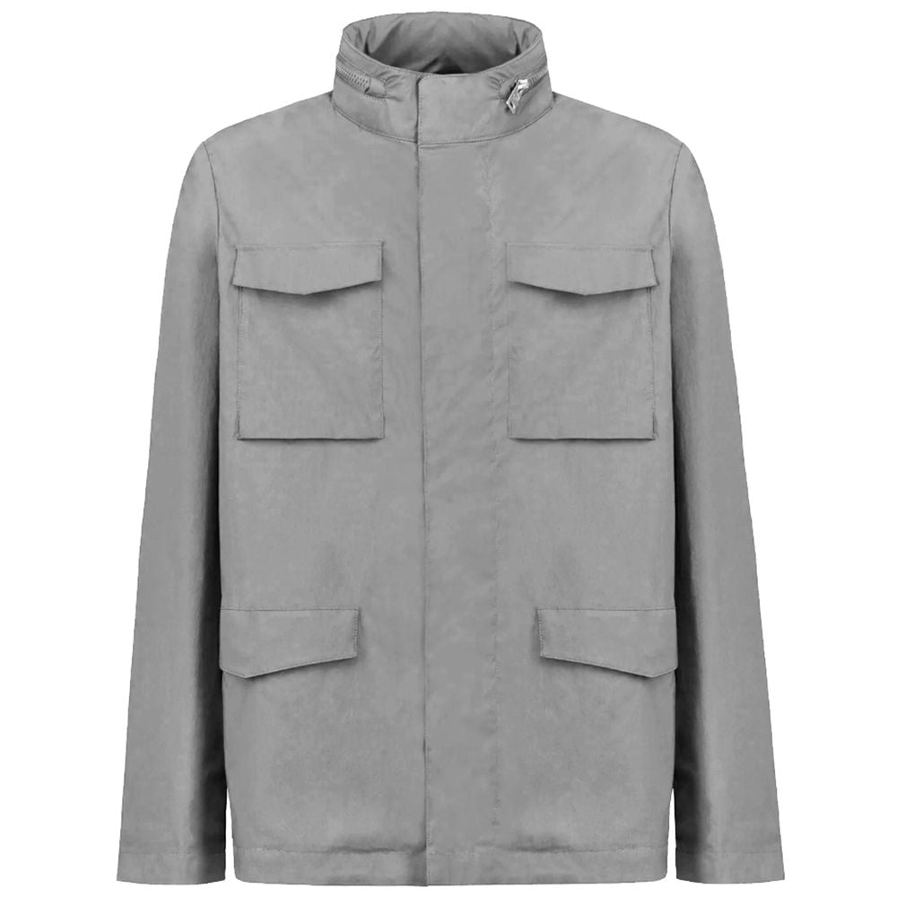 People Of Shibuya Gray Cotton Jacket - ACCEXO