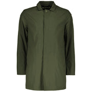 People Of Shibuya Green Recycled Polyester Men's Trench Coat - ACCEXO