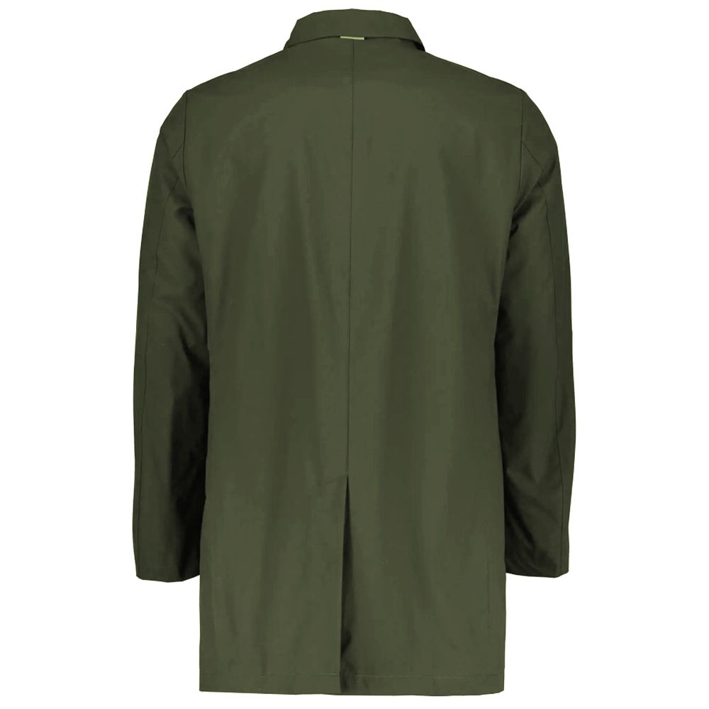 People Of Shibuya Green Recycled Polyester Men's Trench Coat - ACCEXO