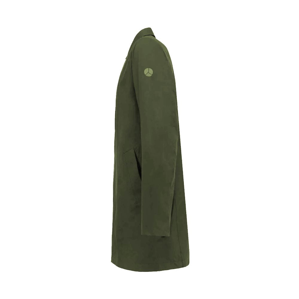 People Of Shibuya Green Recycled Polyester Men's Trench Coat - ACCEXO