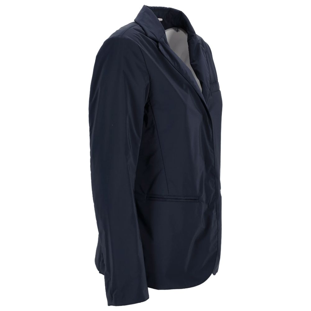 People Of Shibuya Blue Polyester Jackets & Coat - ACCEXO