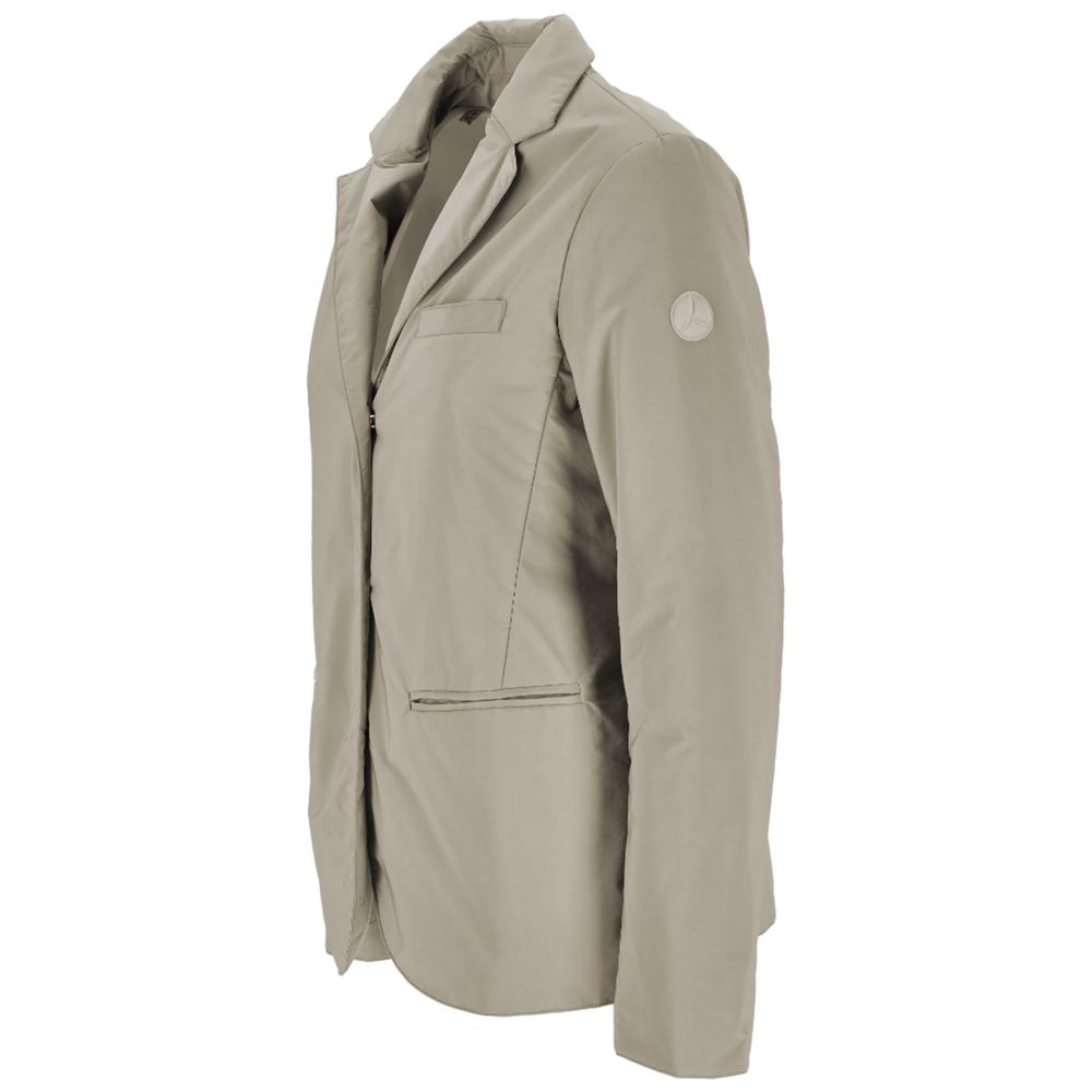 People Of Shibuya Beige Polyester Jackets & Coat - ACCEXO