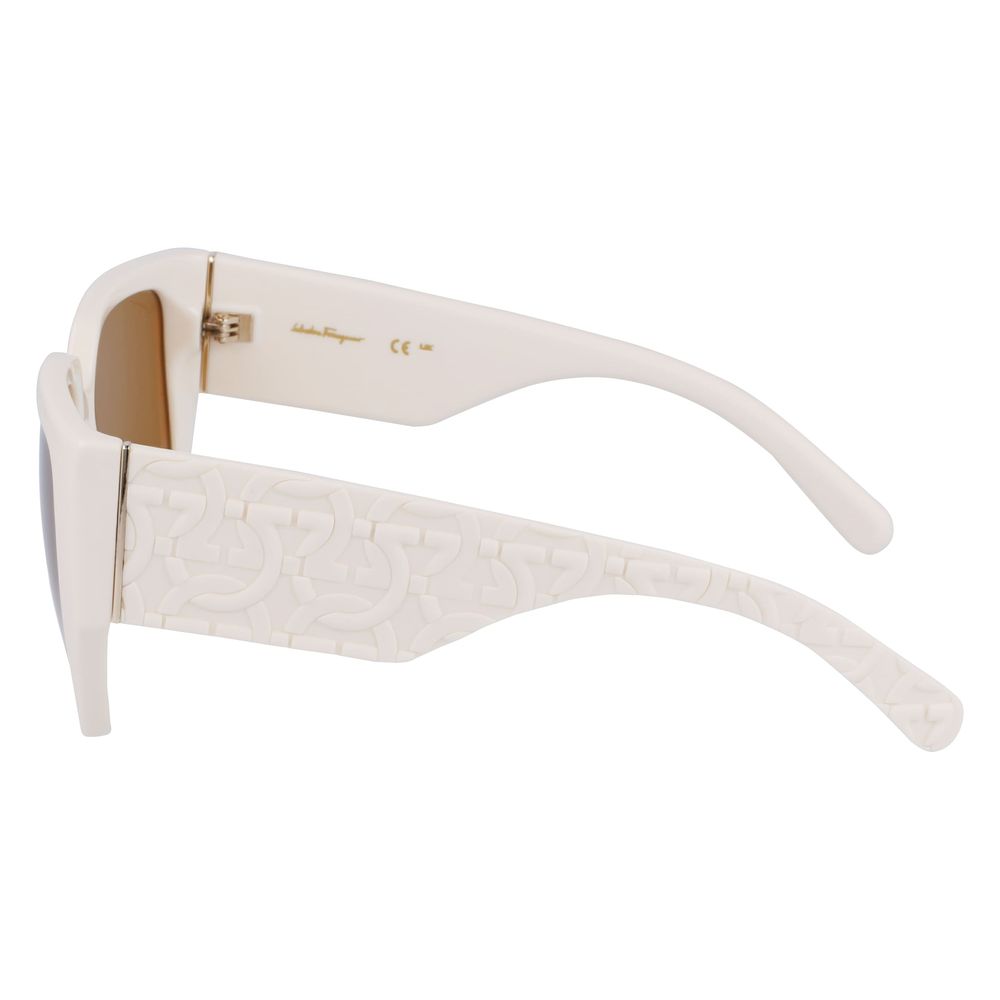 Ferragamo White Bio Injected Sunglasses - ACCEXO