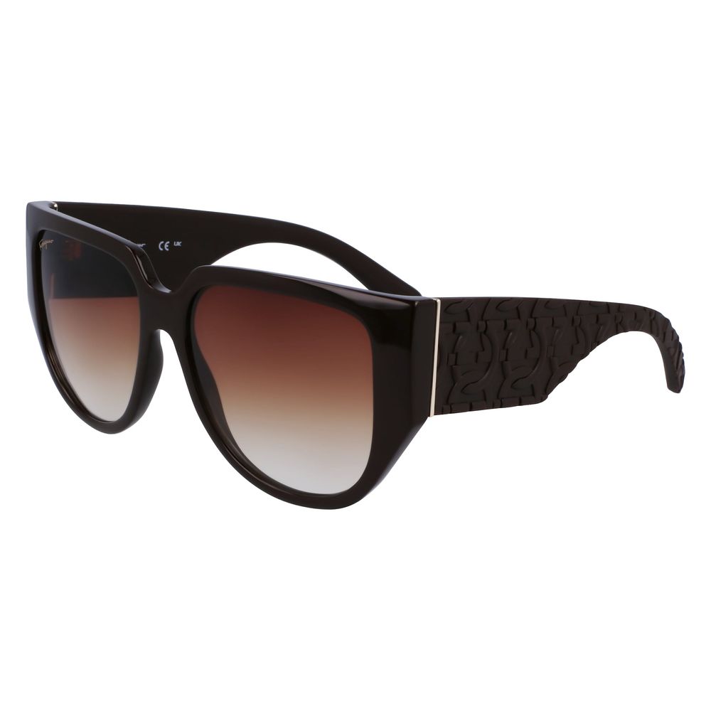Ferragamo Brown Bio Injected Sunglasses - ACCEXO