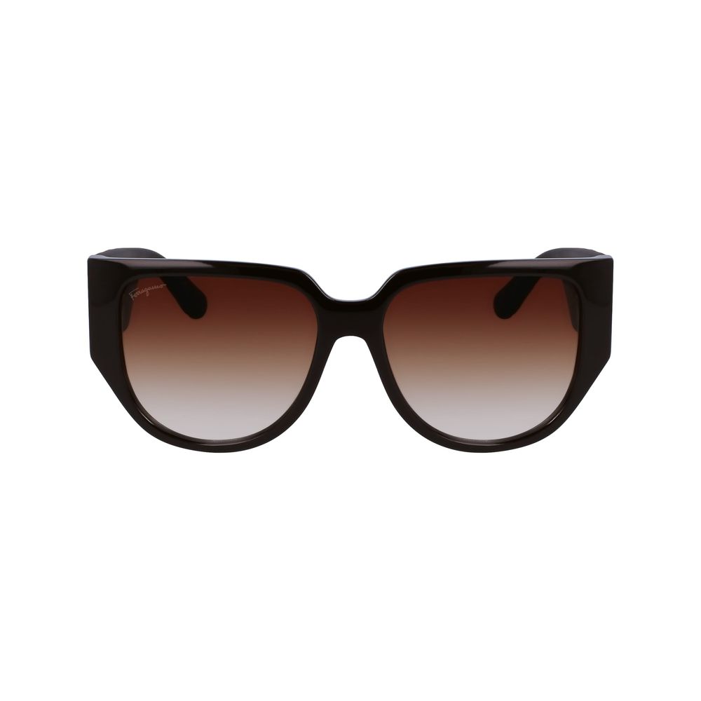 Ferragamo Brown Bio Injected Sunglasses - ACCEXO