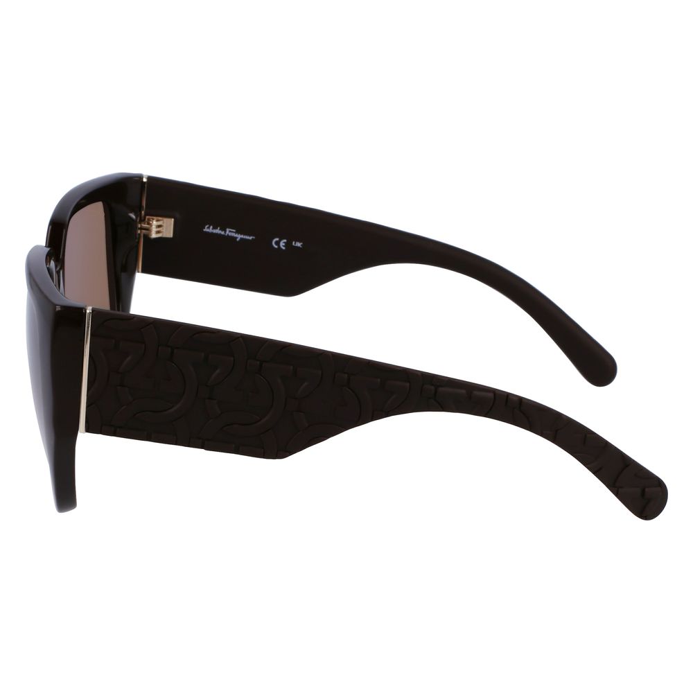 Ferragamo Brown Bio Injected Sunglasses - ACCEXO