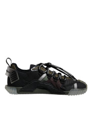 Dolce & Gabbana Black Green Camo NS1 Low Top Sneakers Shoes - ACCEXO