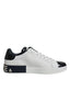 Dolce & Gabbana White Black Leather Portofino Sneakers Shoes - ACCEXO