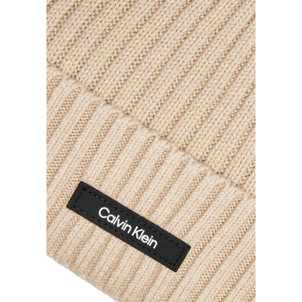 Calvin Klein Beige Organic Cotton Caps Baseball Hat - ACCEXO
