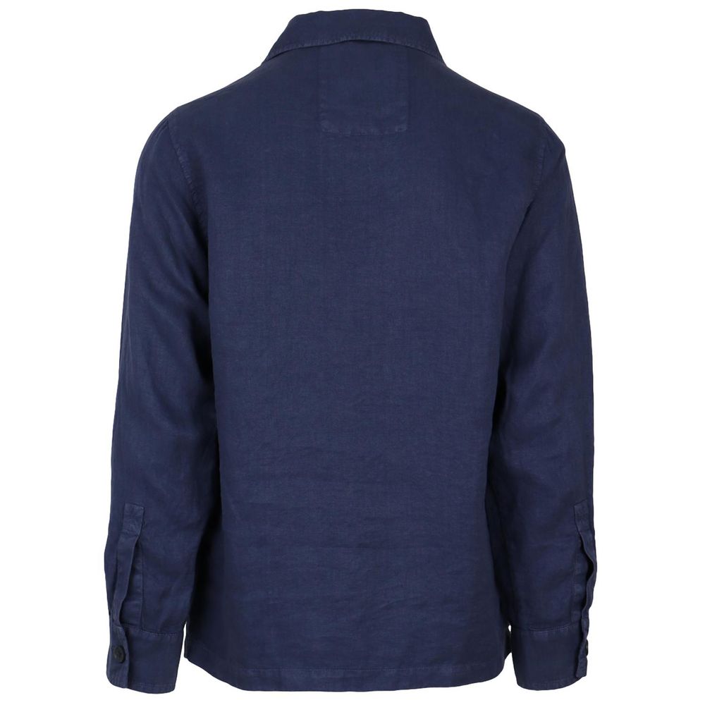 AT.P.CO Blue Linen Shirt - ACCEXO