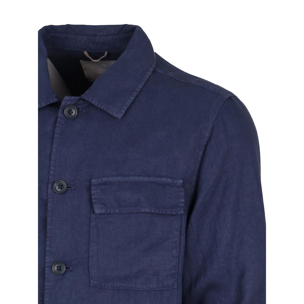 AT.P.CO Blue Linen Shirt - ACCEXO