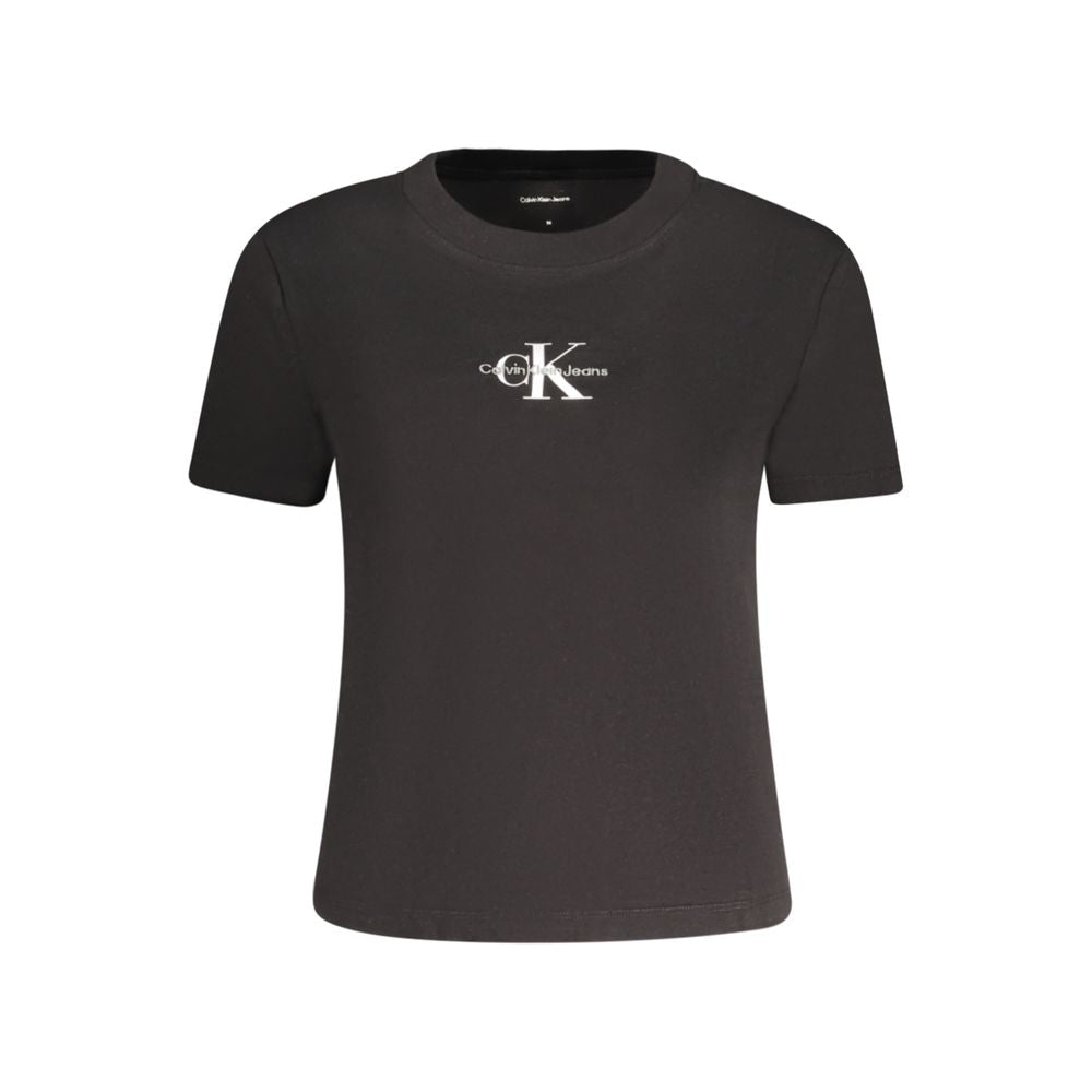Calvin Klein Black Cotton Women T-Shirt - ACCEXO