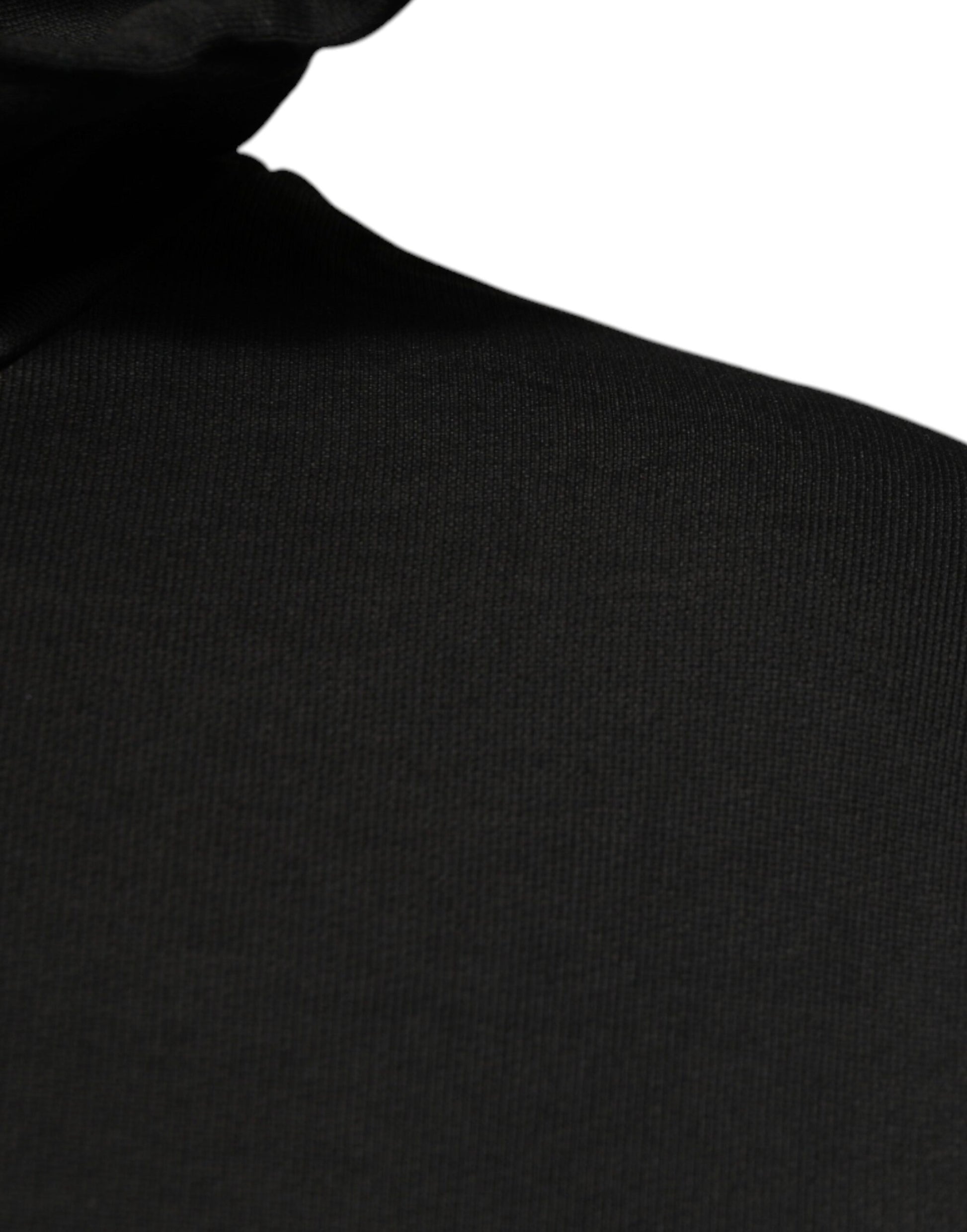 Dolce & Gabbana Black Cotton Hooded DG Shield Pullover Sweater - ACCEXO