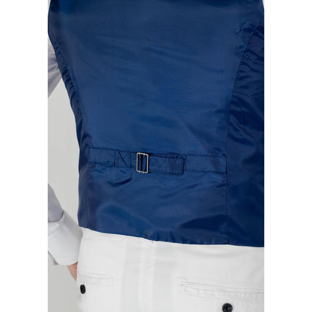 Only & Sons Blue Polyester Waistcoat - ACCEXO